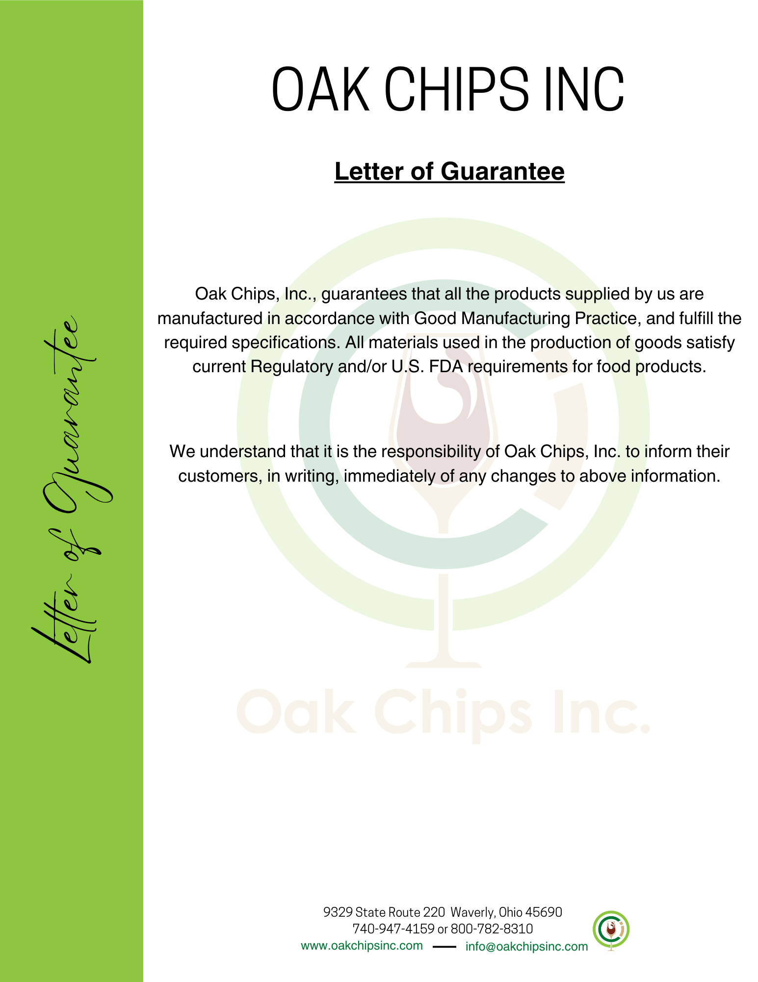 Letter of Guarantee