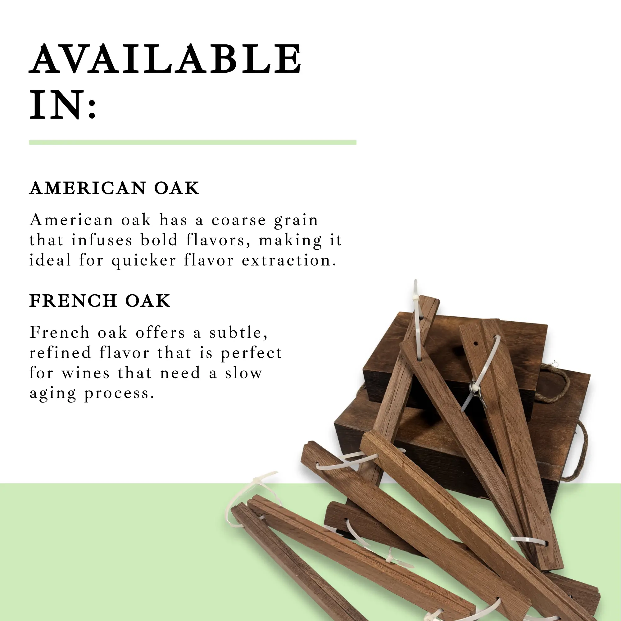 Oak Barrel Inserts 2 Oak Barrel Inserts - Image 2