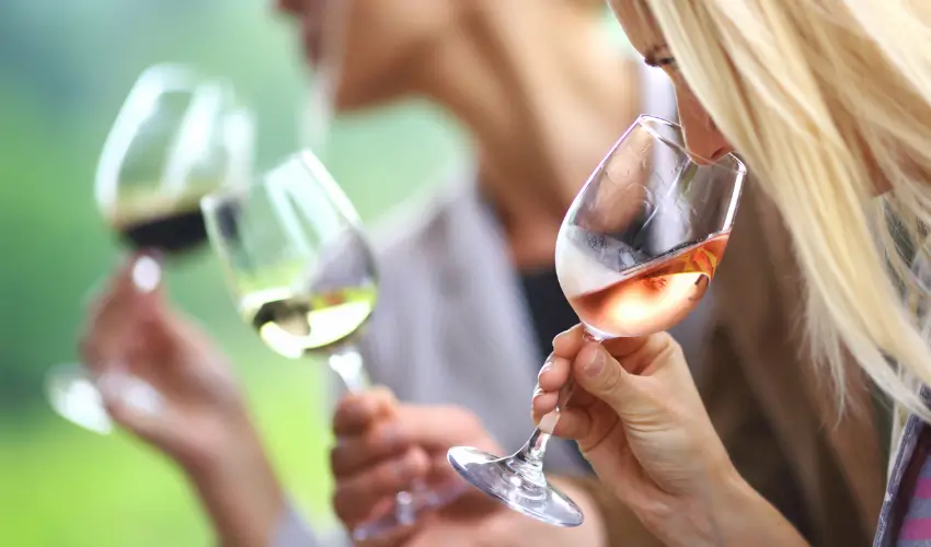 Aroma wine A fact about the flavors, vanilla and caramel, associated with using oak chips in wine.