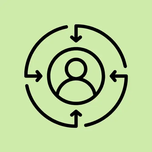 About 3 Customer Centric Icon New Green