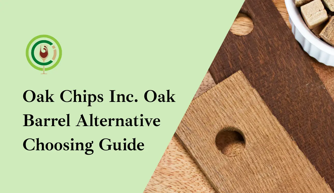 Oak Chips Inc. Oak Barrel Alternative Choosing Guide Blog title with oak chips in the background.