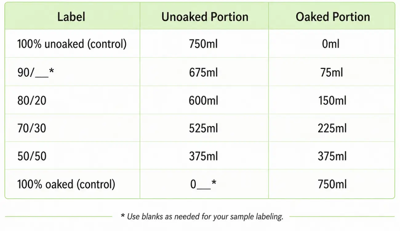 Oaking table