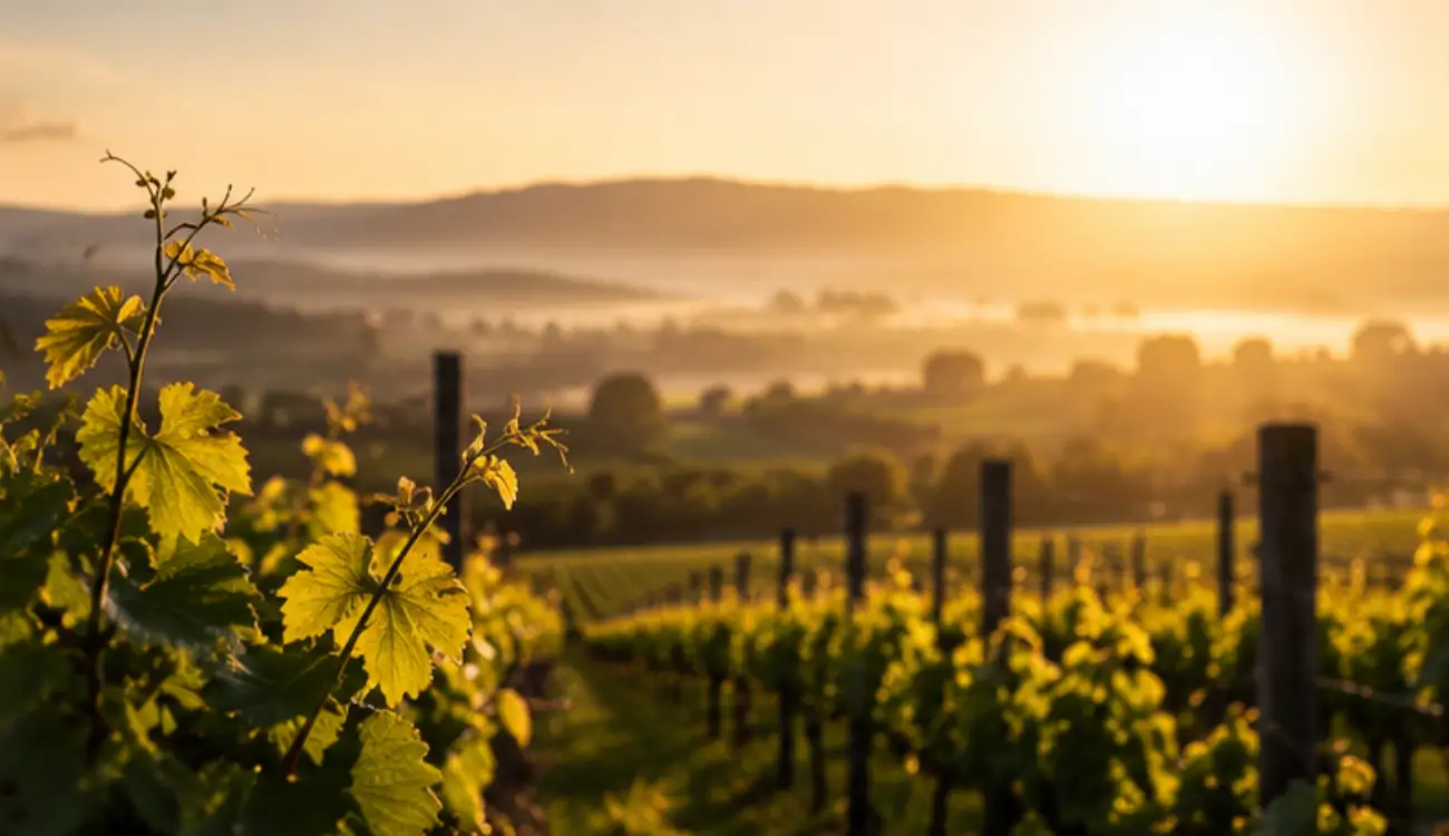 Vineyard during sunset Vineyard during sunset